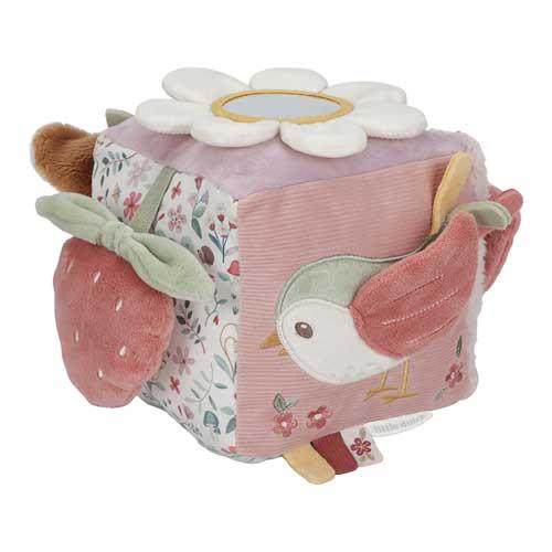 Little Dutch Activity Cube Fairy Garden pink soft baby cube