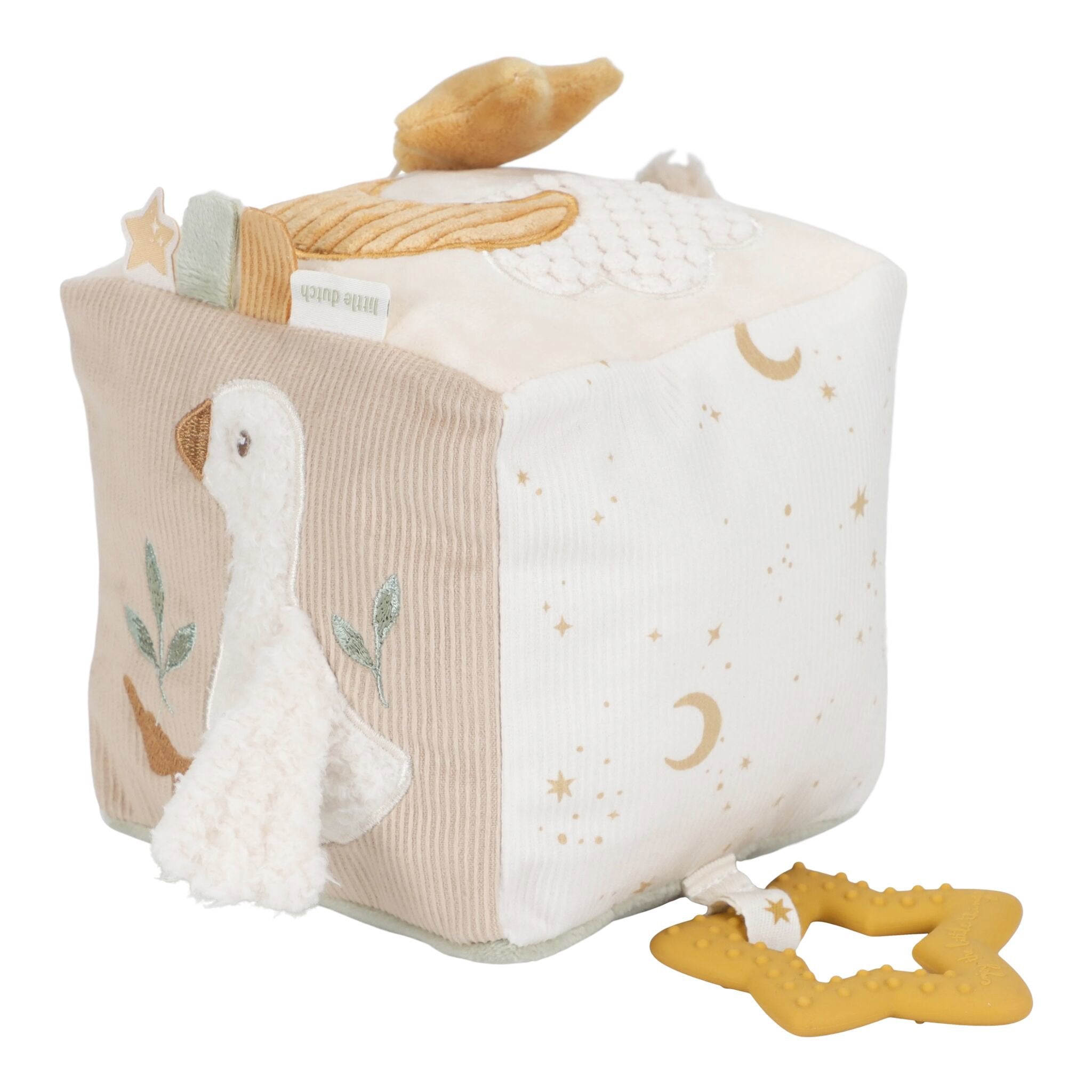 Little Dutch Activity Cube Newborn Naturals beige soft baby cube