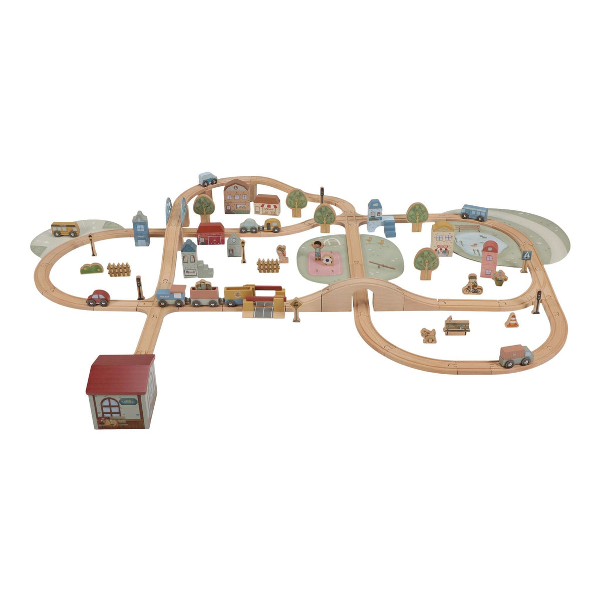 Little Dutch Wooden Train Track Set XL