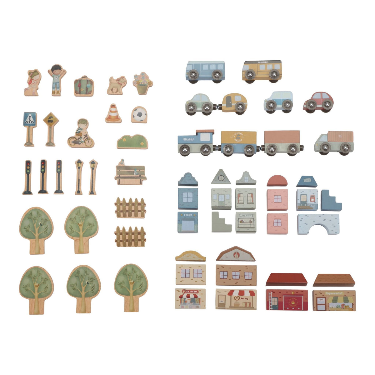 Little Dutch Wooden Train Track Set XL