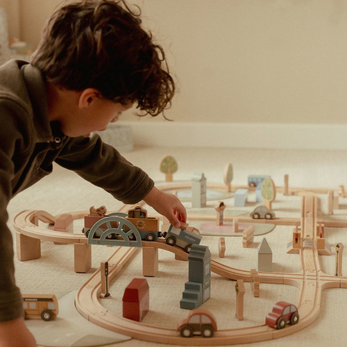 Little Dutch Wooden Train Track Set XL
