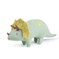 ThreadBear Trike linen dinosaur, soft triceratops toy for children