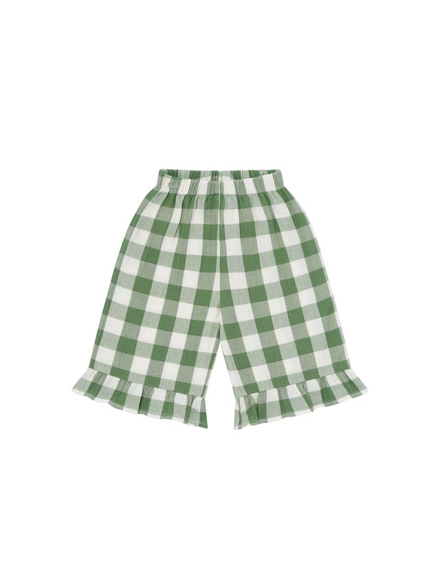 Organic Zoo Dill Gingham Frill Culottes