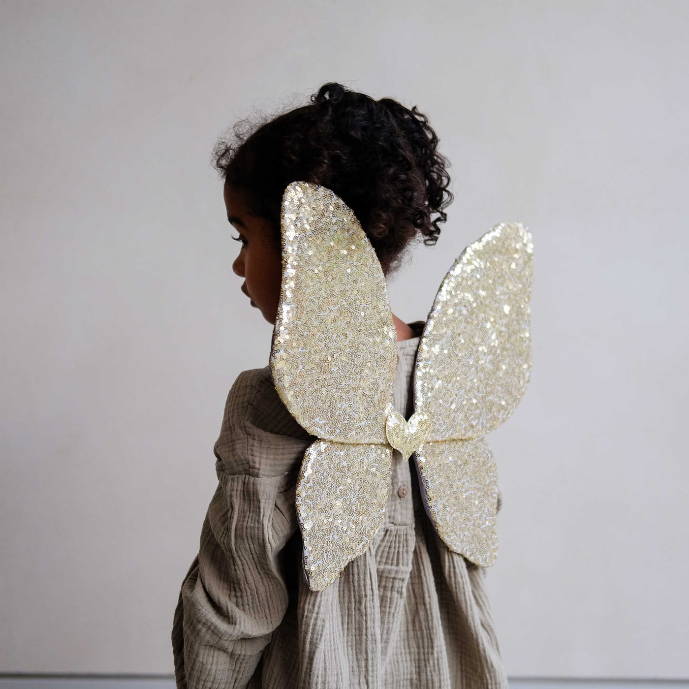 Mimi & Lula Sparkle Sequin Wings gold sequin detail