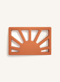 Sun teether in clay, silicone baby teething toy, Mushie