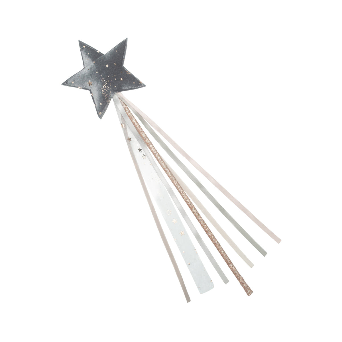 Mimi & Lula Griselda grey velvet star wand for kids' dress-up