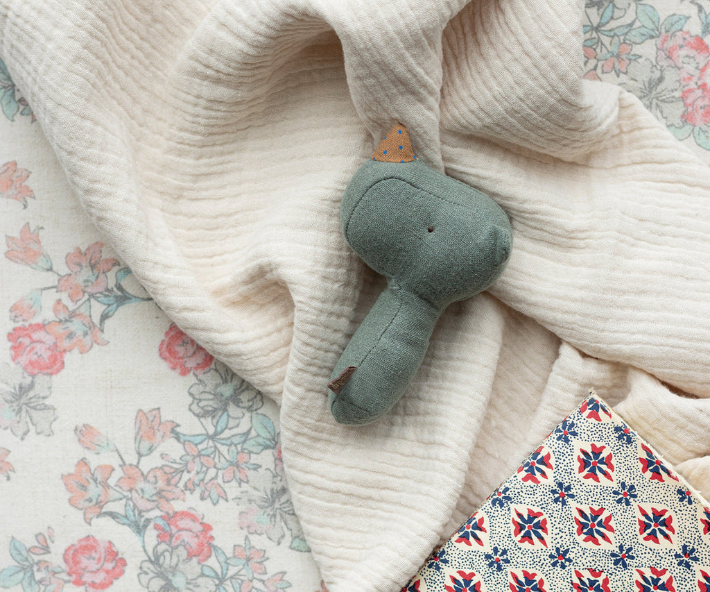 Maileg Lullaby friends, Rhino rattle - Pine