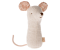 Maileg Lullaby Friends mouse rattle in nature, soft baby toy