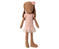 Maileg Bunny, Size 1 - Chocolate brown - Ballet suit and skirt rose