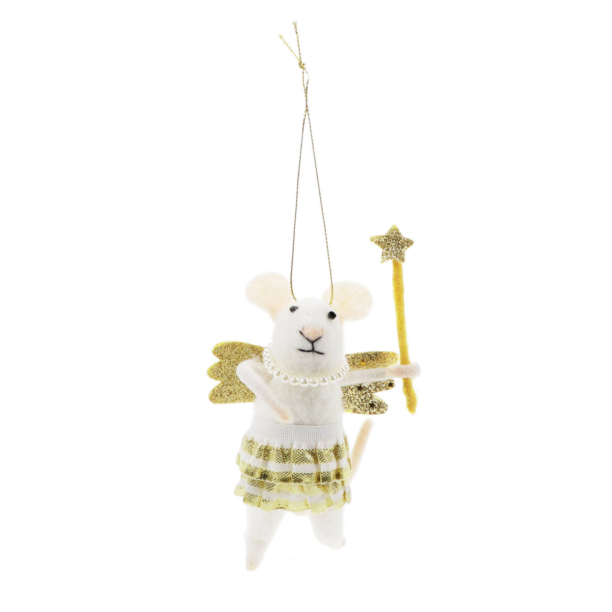 Felt fairy mouse hanging decoration, kids' room decor, Rex London