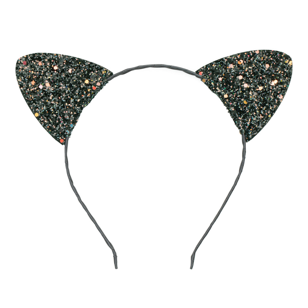 Mimi & Lula black glitter cat ears alice band for kids' Halloween dress-up
