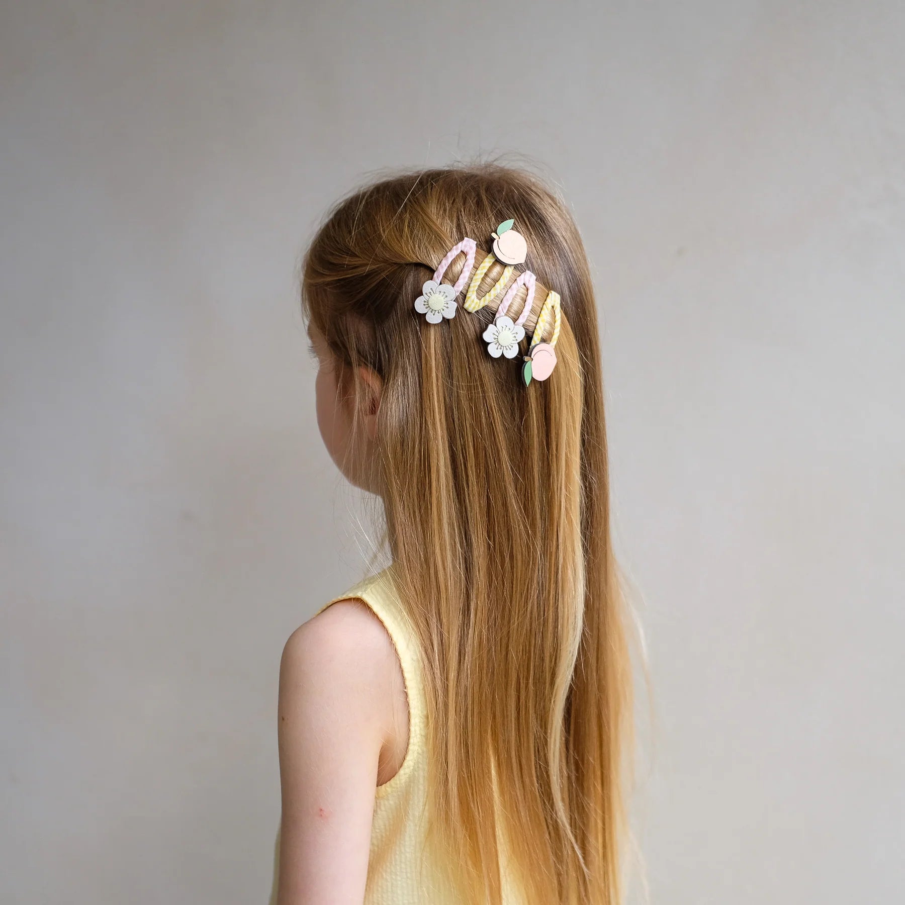 Peach blossom kids' clic clac hair clips, Mimi and Lula