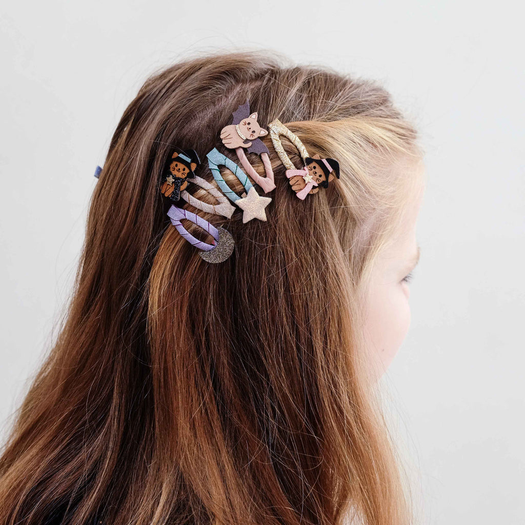 Mimi & Lula Halloween cat mini hair clips detail