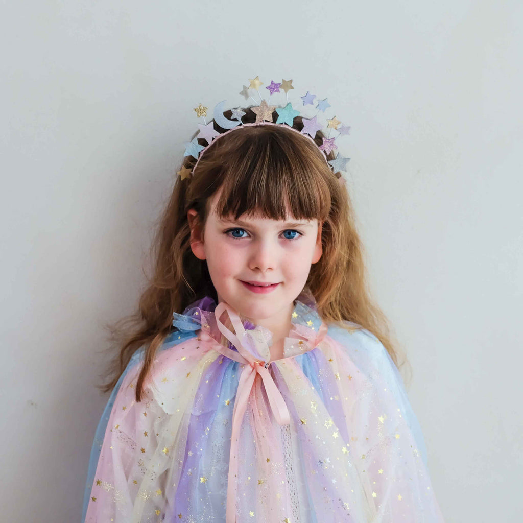 Mimi & Lula Shooting Star Ombre Cape worn