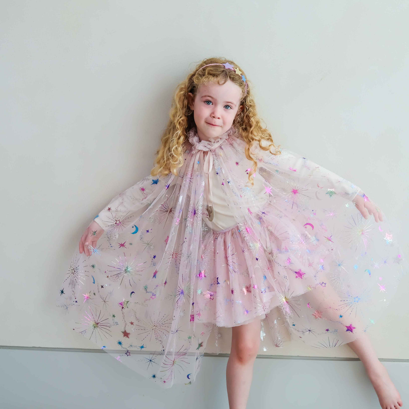Mimi & Lula Celestial Pink Cape worn with matching tutu