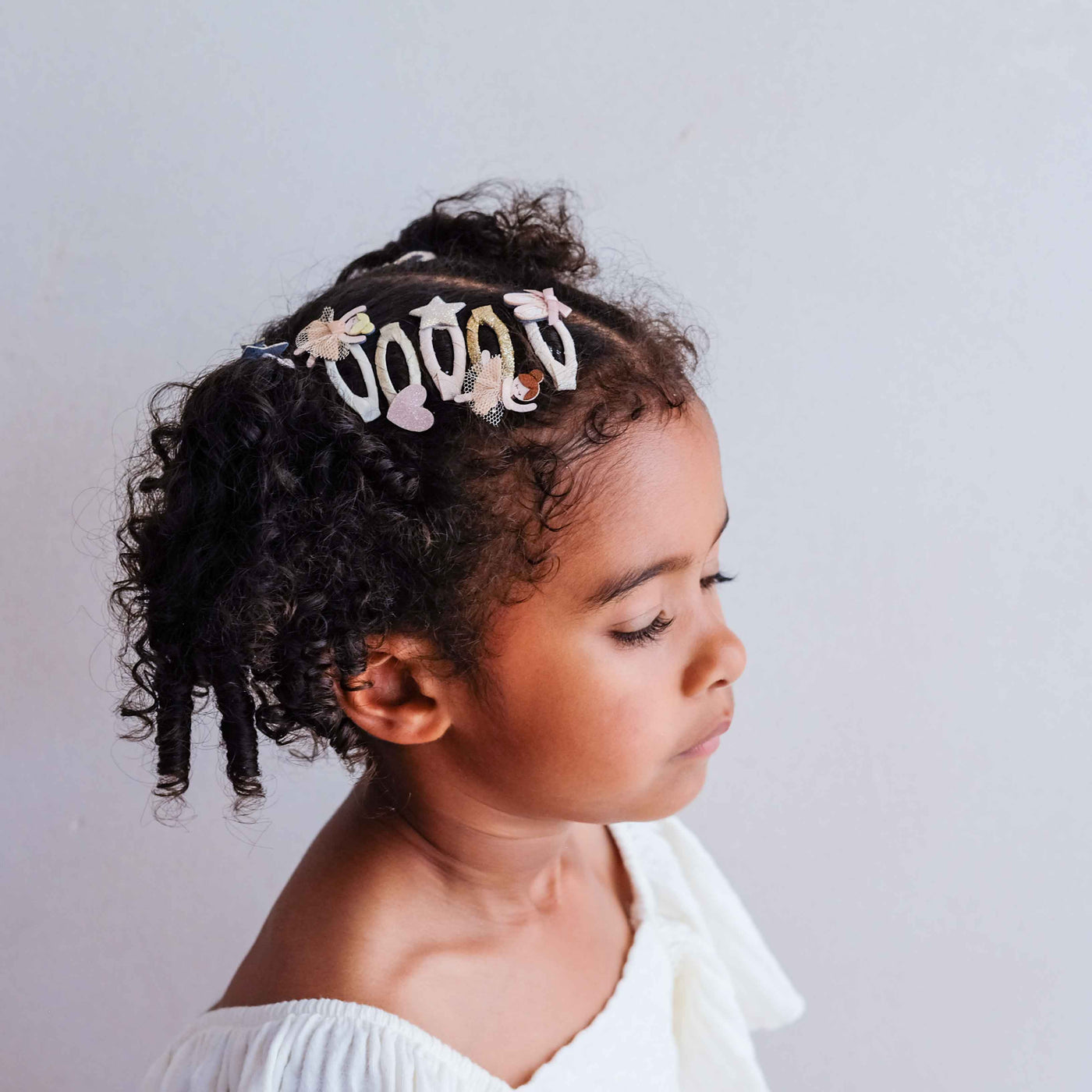 Mimi & Lula Ballerina Mini Hair Clips worn in hair