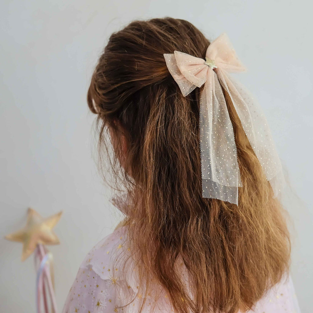 Mimi & Lula tulle oversized bow worn