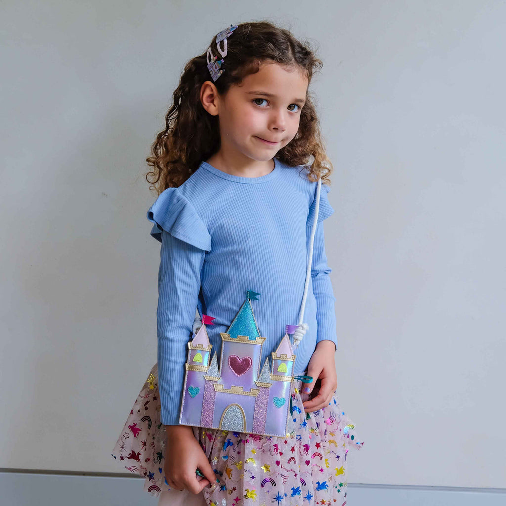 Mimi & Lula Rainbow Castle Bag worn cross body