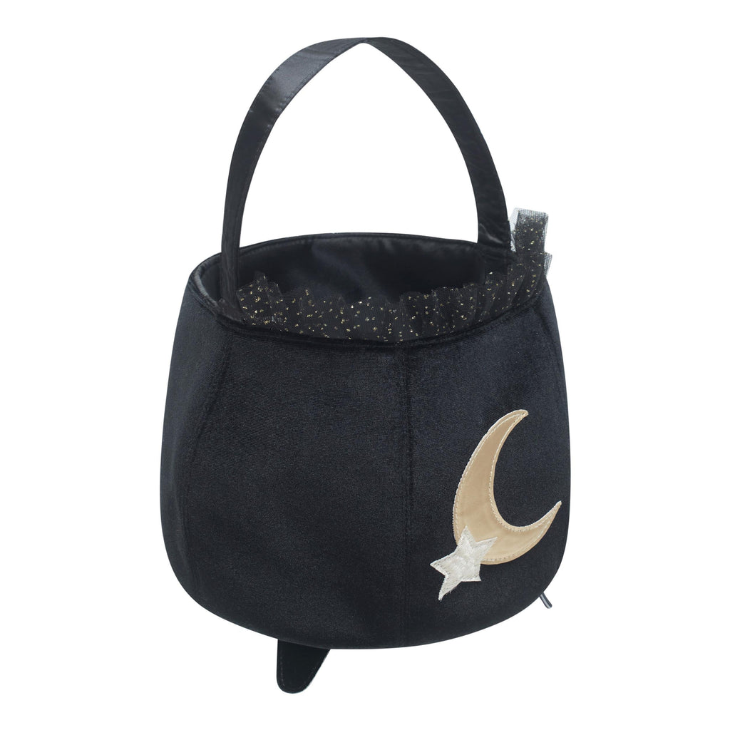 Mimi & Lula black velvet cauldron trick or treat bag for kids