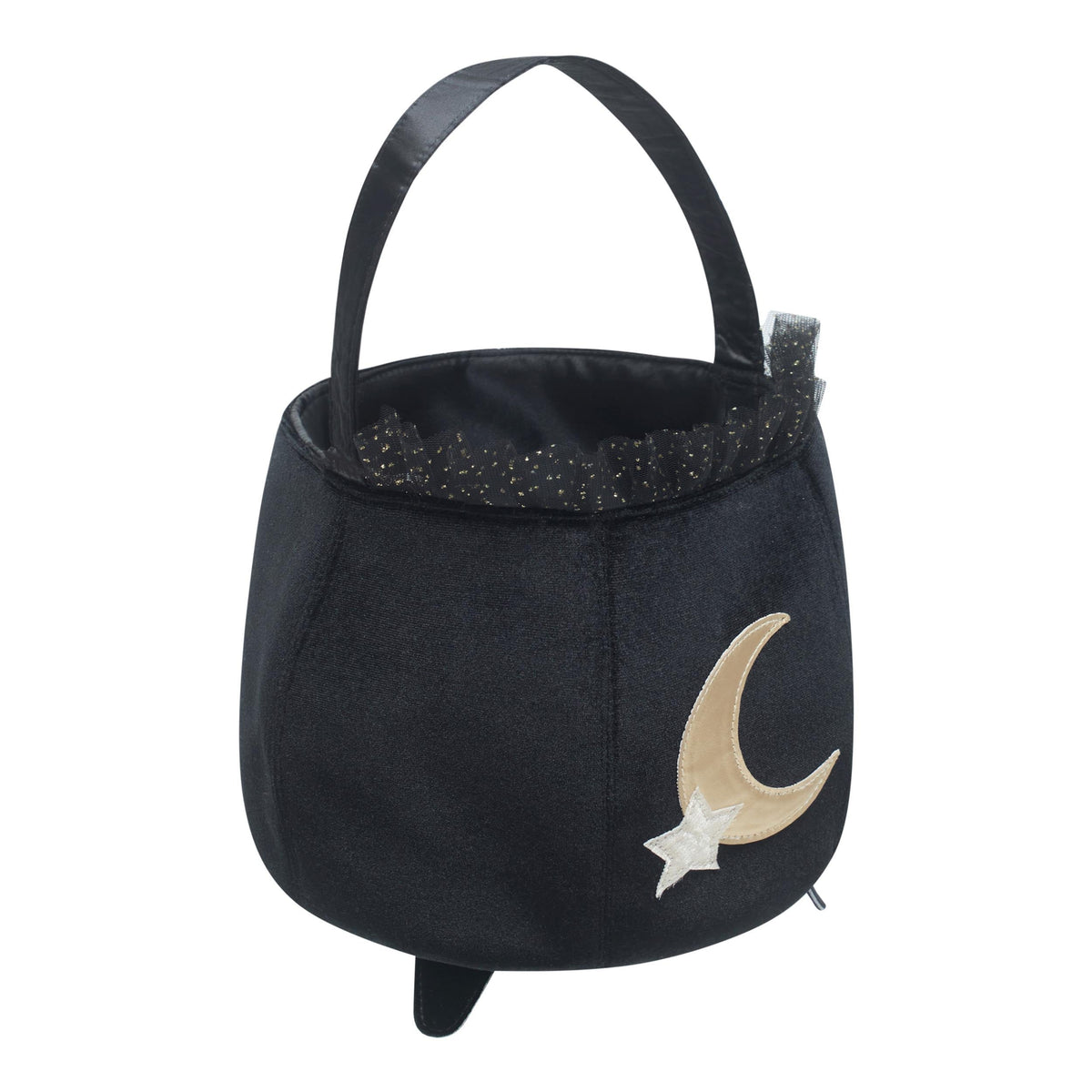 Mimi & Lula black velvet cauldron trick or treat bag for kids