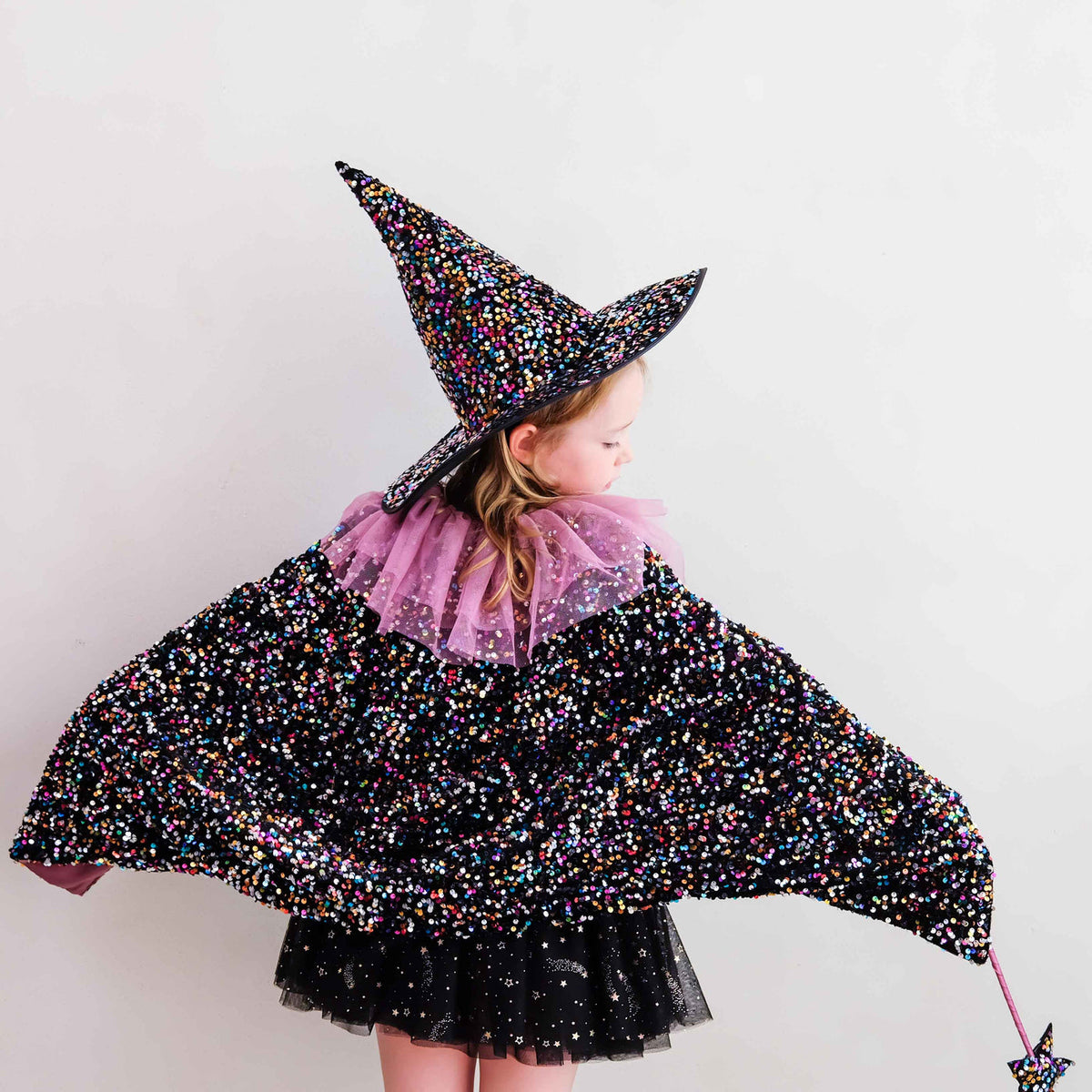 Mimi & Lula Dazzle multicoloured sequin witch hat for kids – image 5