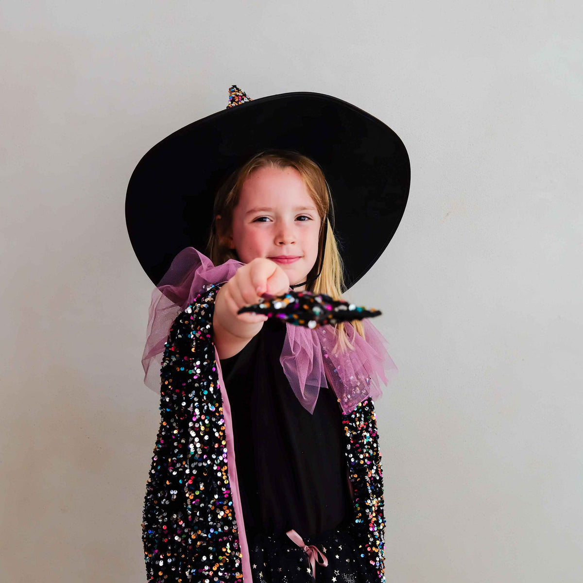 Mimi & Lula Dazzle multicoloured sequin witch hat for kids – image 3
