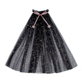 Mimi & Lula Ethel black star tulle witch cape for kids' Halloween costume