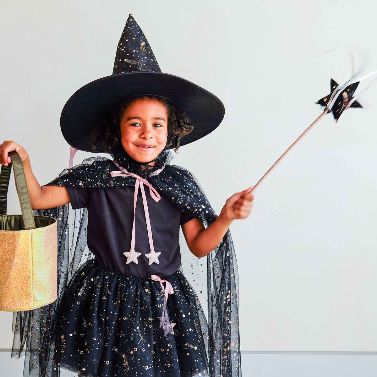 Mimi & Lula Ethel black star tulle tutu for kids' Halloween costume – image 2