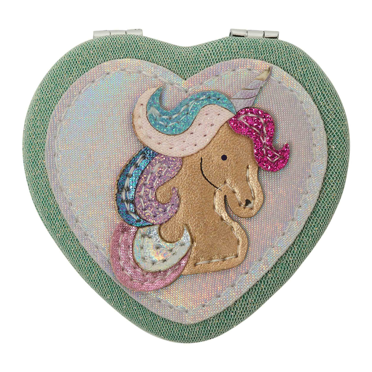 Mimi & Lula heart-shaped magical unicorn glitter mirror for kids