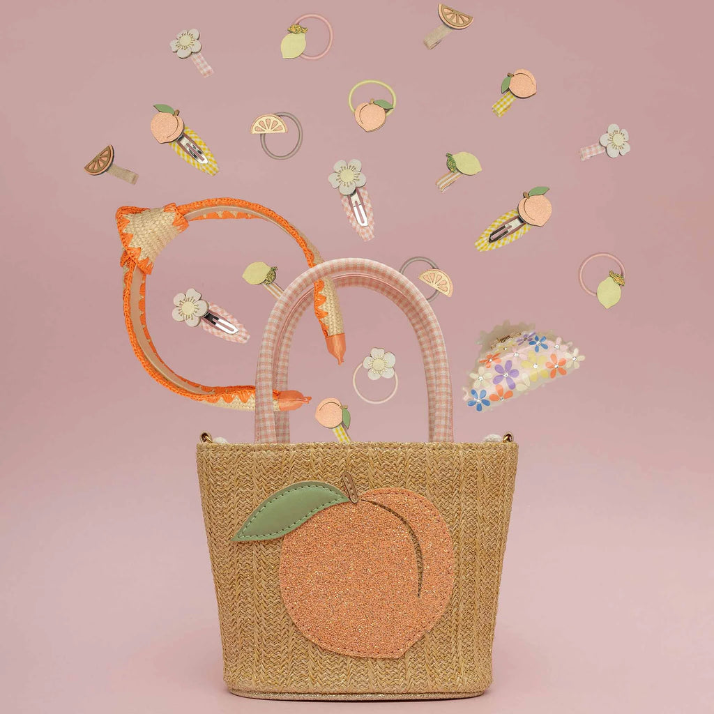 Peach blossom kids' clic clac hair clips, Mimi and Lula
