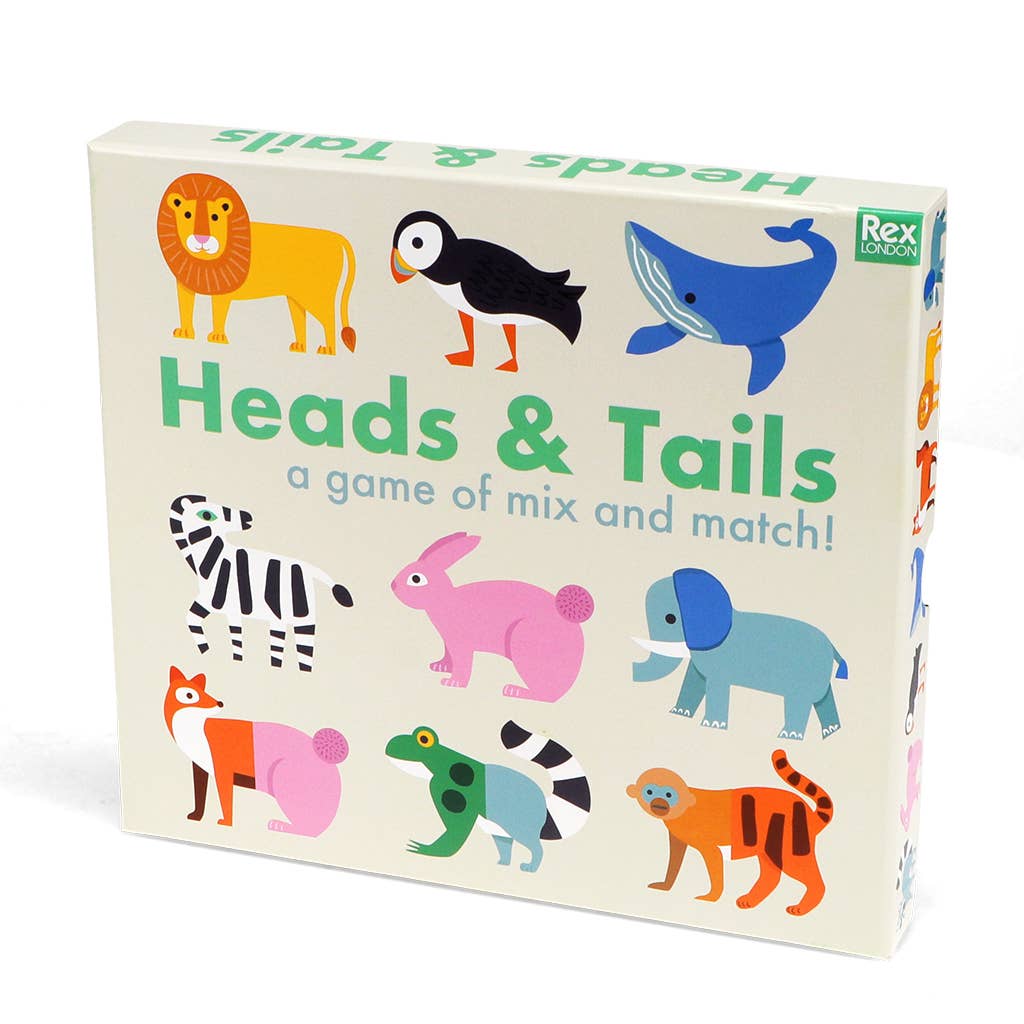 Kids' heads and tails matching game, 24 pieces, children's game, Rex London