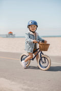 Banwood First Go vintage navy balance bike, wooden no-pedal kids' bike