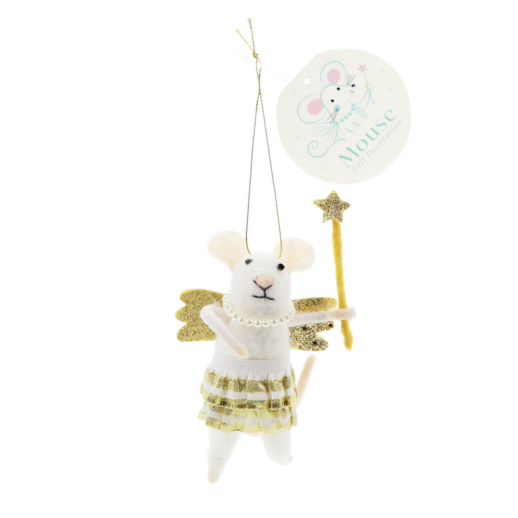 Felt fairy mouse hanging decoration, kids' room decor, Rex London