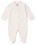 Baby sleepsuit in tiny hearts print, children's babygrow, Sleepy Doe