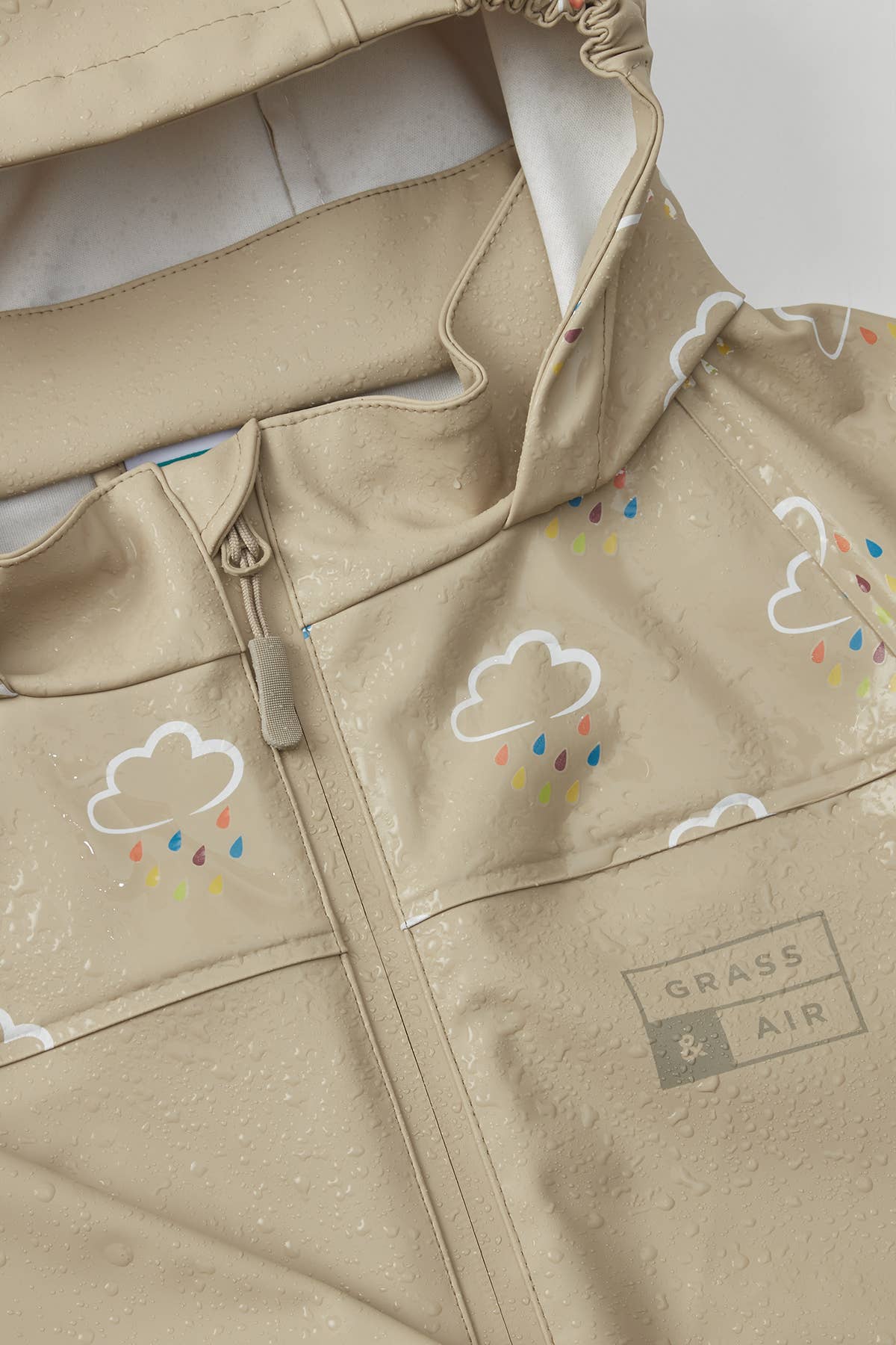 Stone Colour Changing Kids Rain Jacket