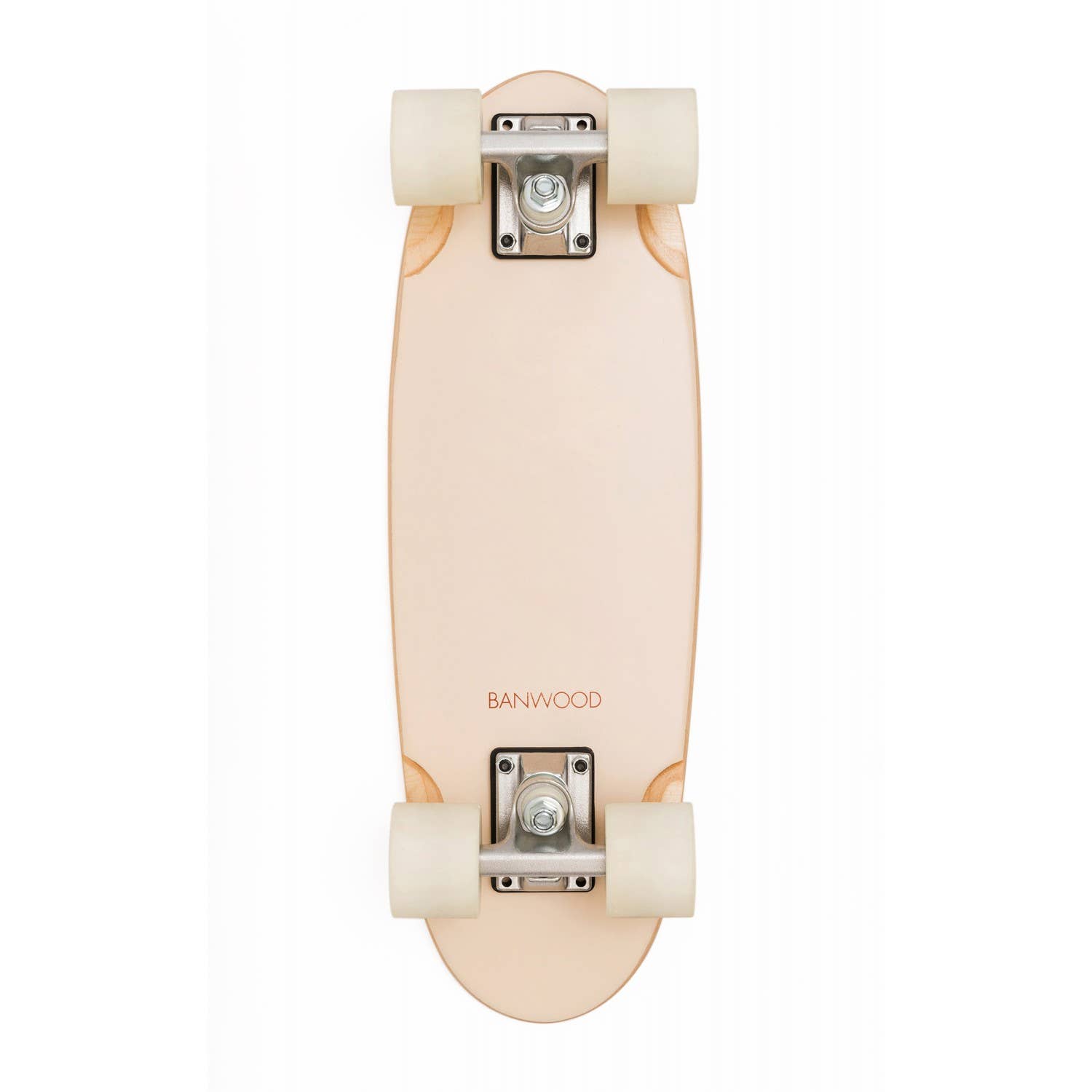 Banwood cream kids' skateboard, wooden cruiser deck for children