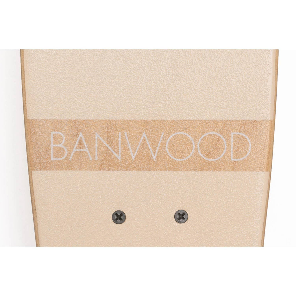 Banwood cream kids' skateboard, wooden cruiser deck for children