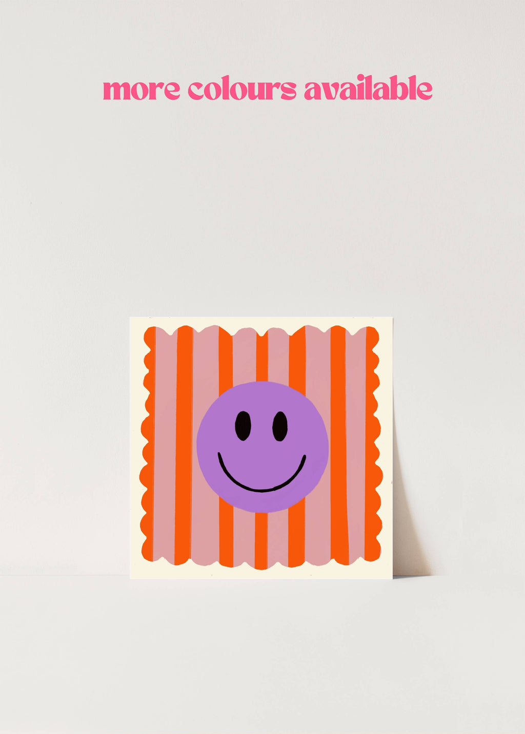 Orange Stripe Smiley, Colourful, Smileys, Dopamine Decor, 
