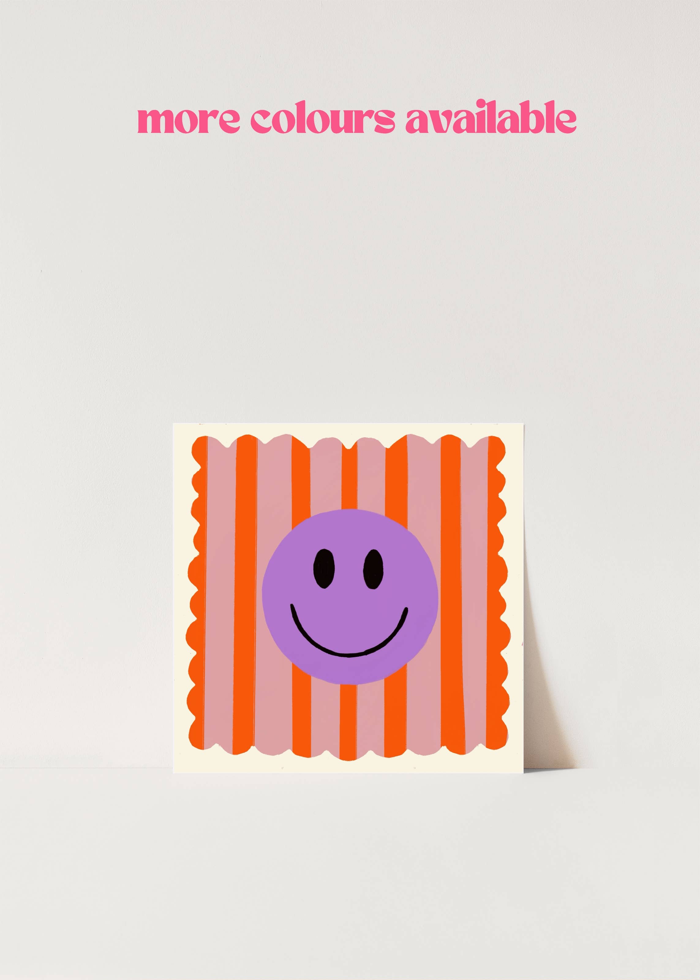 Orange Stripe Smiley, Colourful, Smileys, Dopamine Decor, 