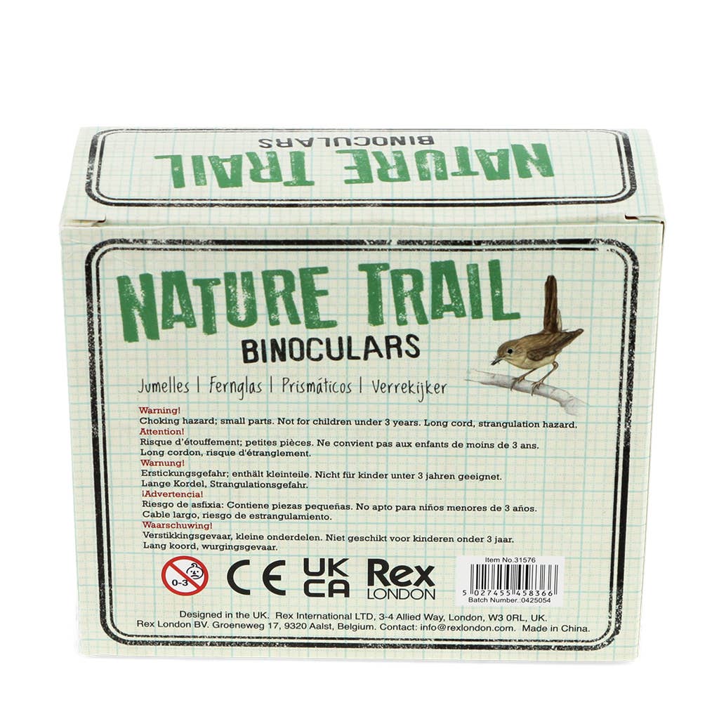 Children's binoculars with pouch, Nature Trail kids' explorer toy, Rex London