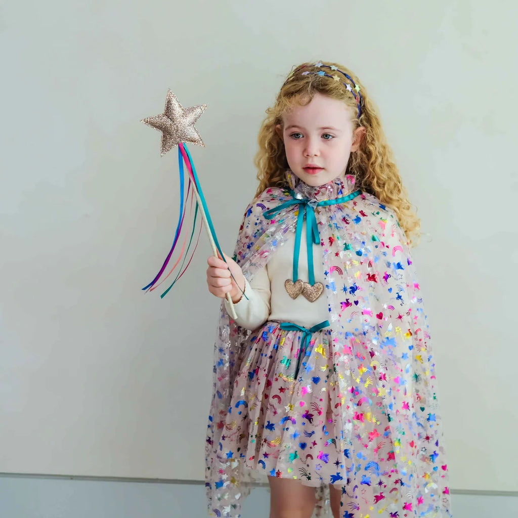 Rainbow kids' wand, children's dress-up wand, Mimi & Lula