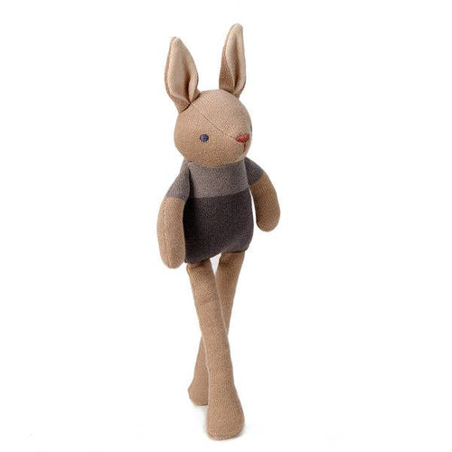 ThreadBear Baby Threads taupe bunny organic doll, 35cm soft doll for children