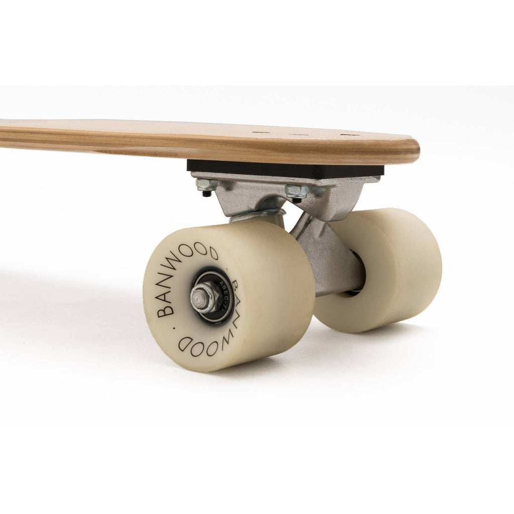 Banwood cream kids' skateboard, wooden cruiser deck for children