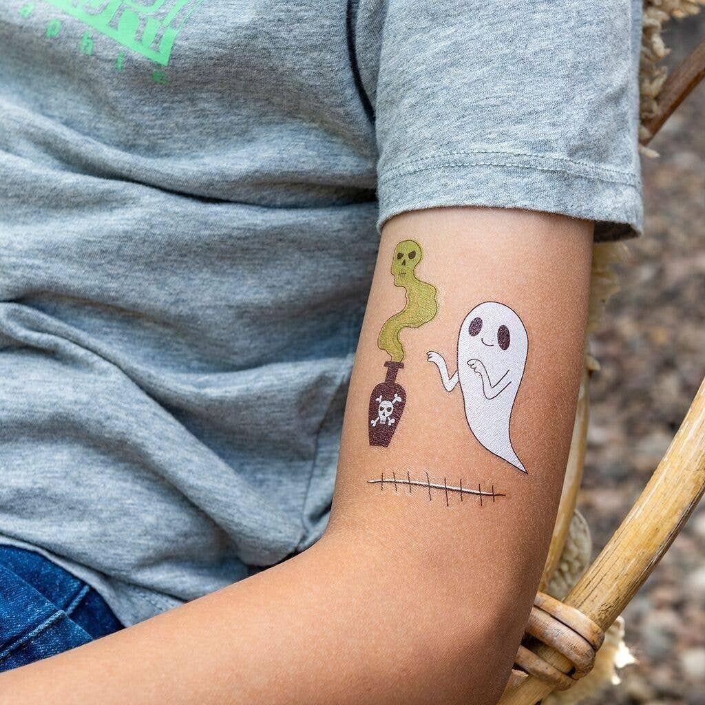 Scary kids' temporary tattoos, children's Halloween tattoos, Rex London