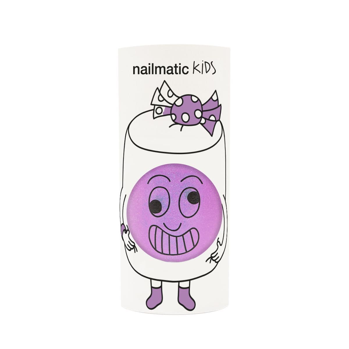 Nailmatic Marshi neon lilac kids' nail polish, water-based polish