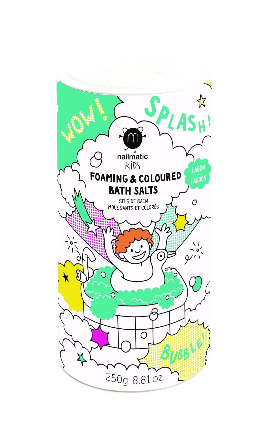 Nailmatic Lagoon foaming bath salts for kids, children's bath salts