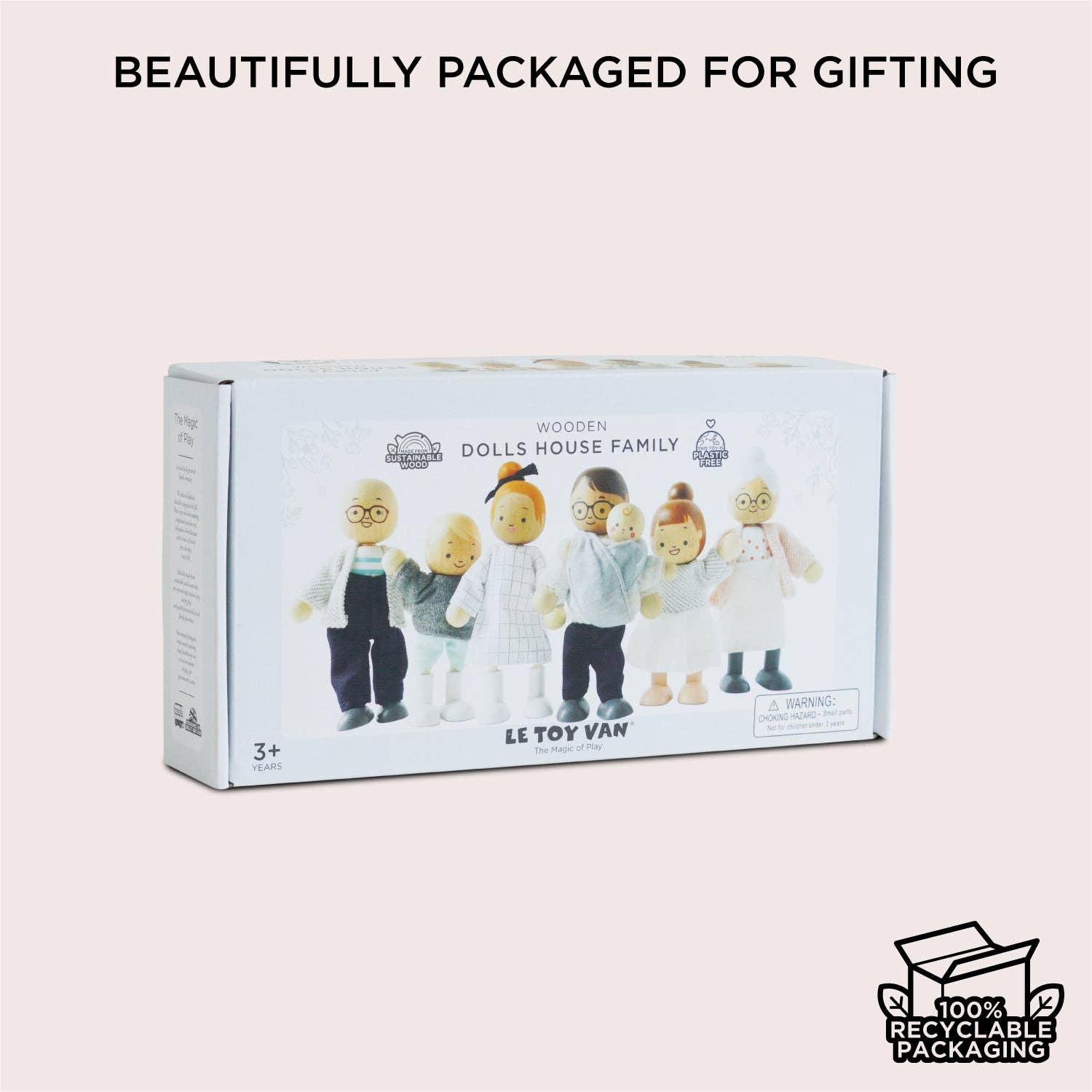 Le Toy Van wooden dolls house family, kids' pretend play figures