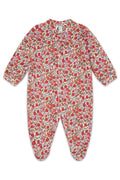Baby sleepsuit in festive floral print, children's babygrow, Sleepy Doe