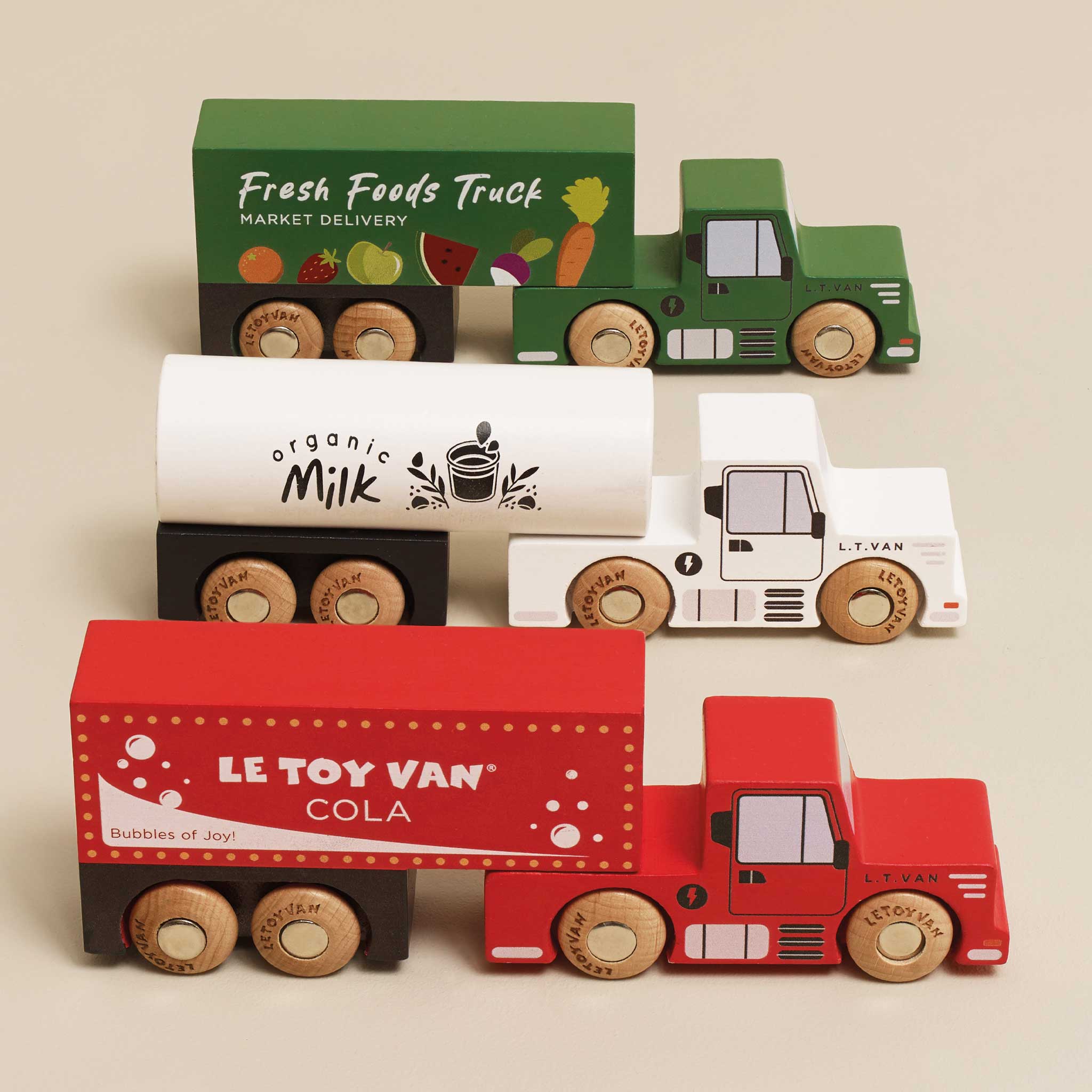 Wooden Trailer Truck Set