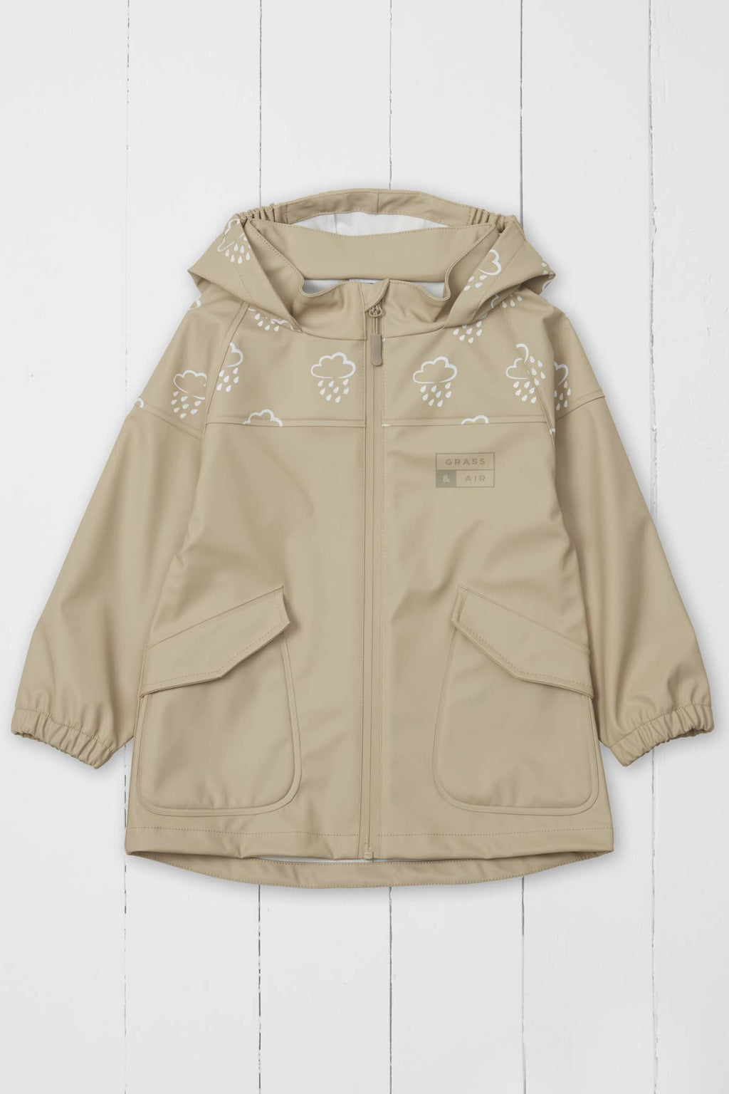 Stone Colour Changing Kids Rain Jacket